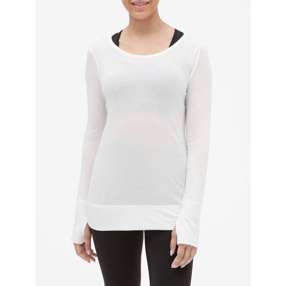 Gap fit open Back Long sleeve Gray top Size XXL - Picture 2 of 6